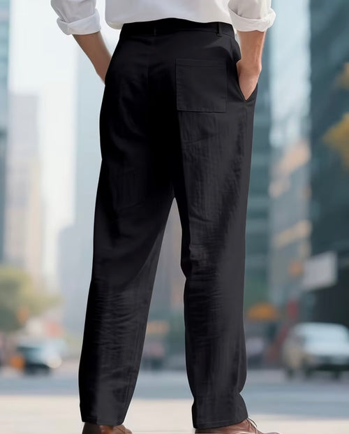 Brown Country Club Style Linen Pants