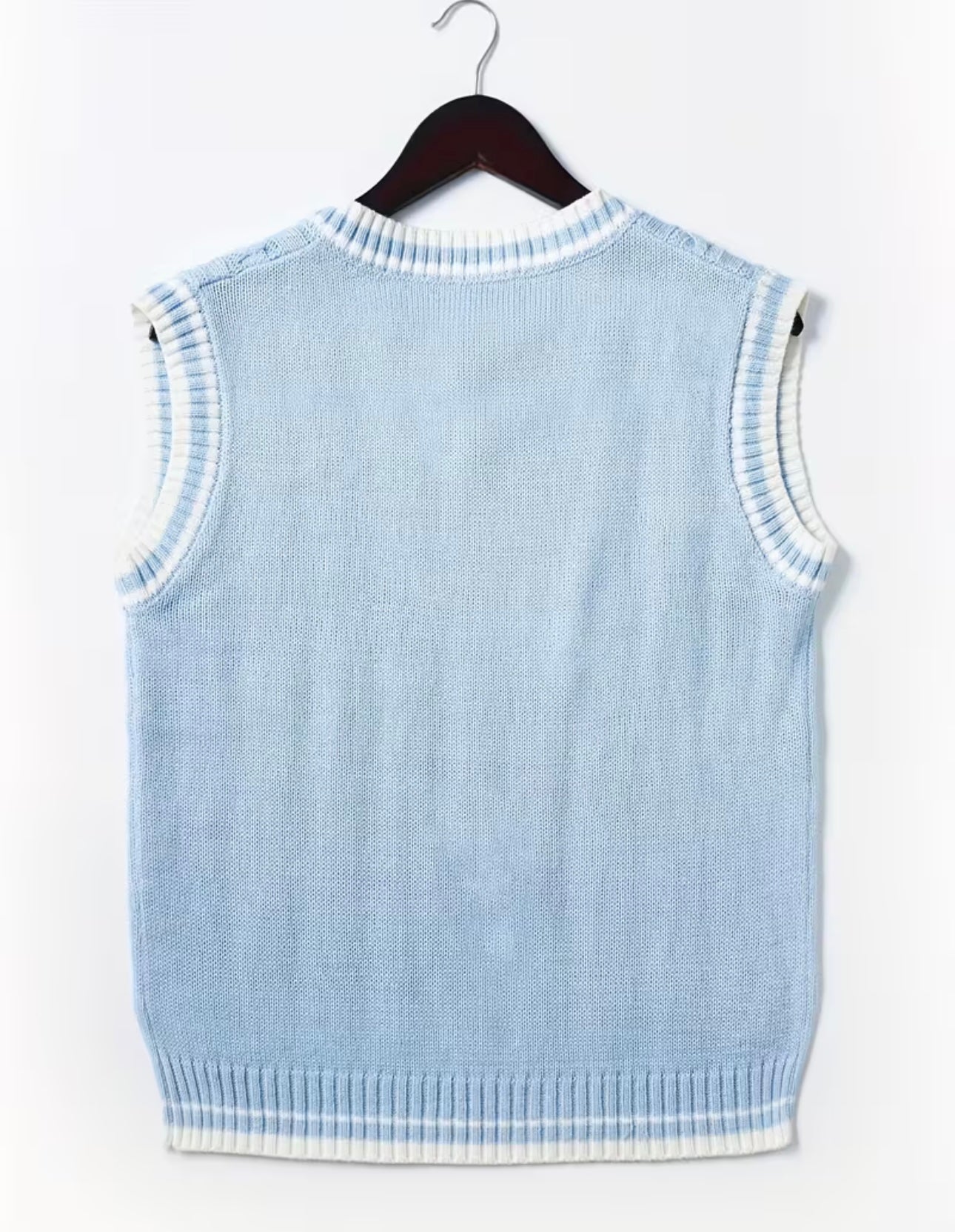 Sky Blue V Neck Eddie Bauer Styler Sweater Vest