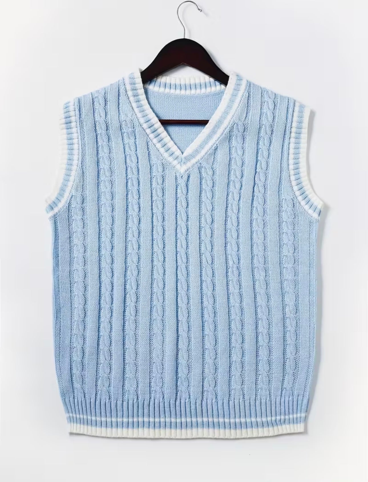 Sky Blue V Neck Eddie Bauer Styler Sweater Vest