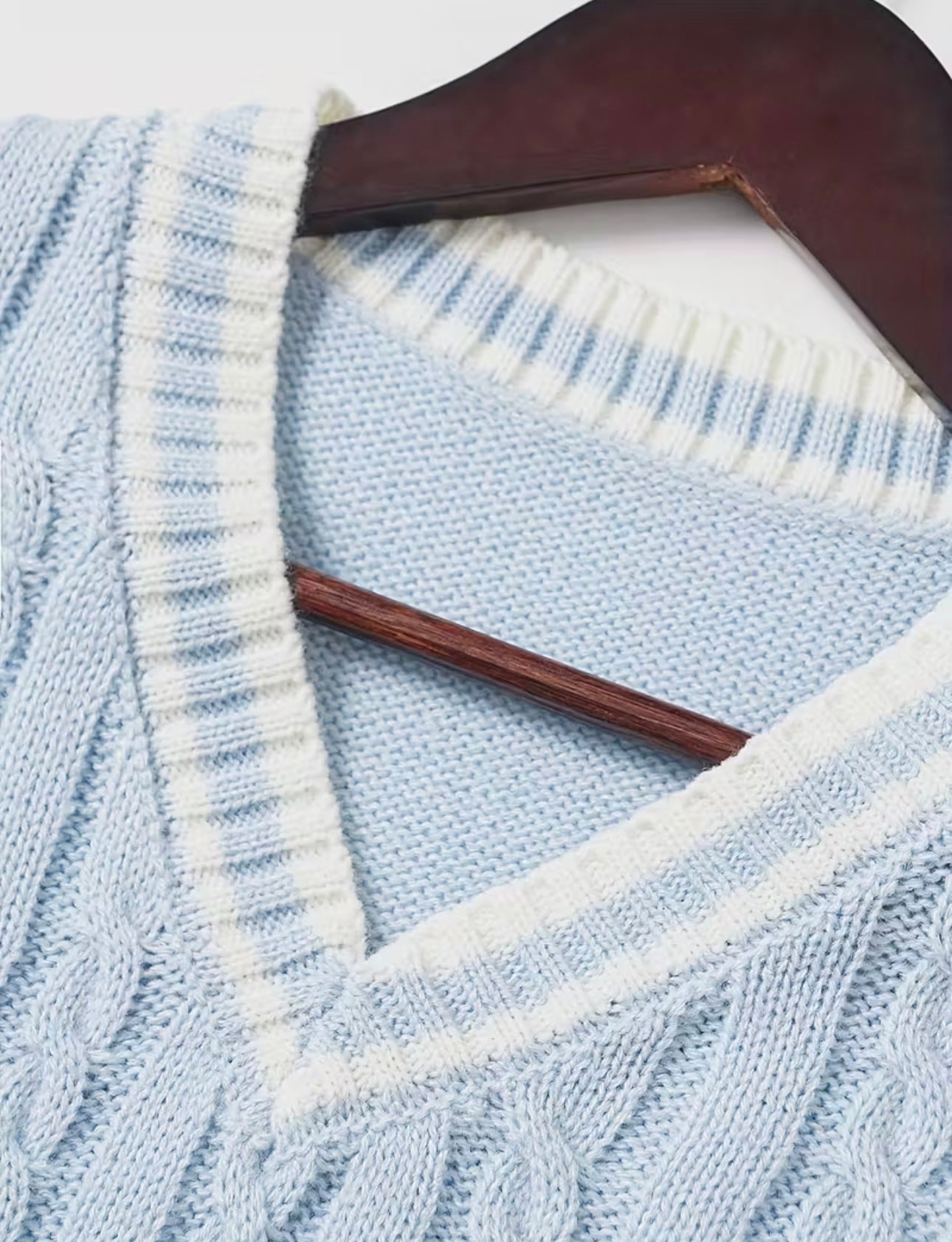 Sky Blue V Neck Eddie Bauer Styler Sweater Vest