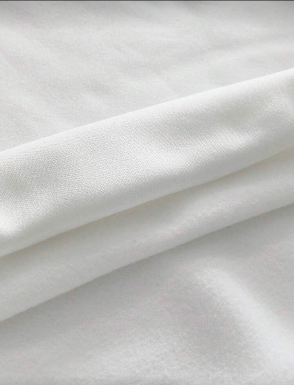 White AXEPEAK Fleece Knit pullover sweatshirt