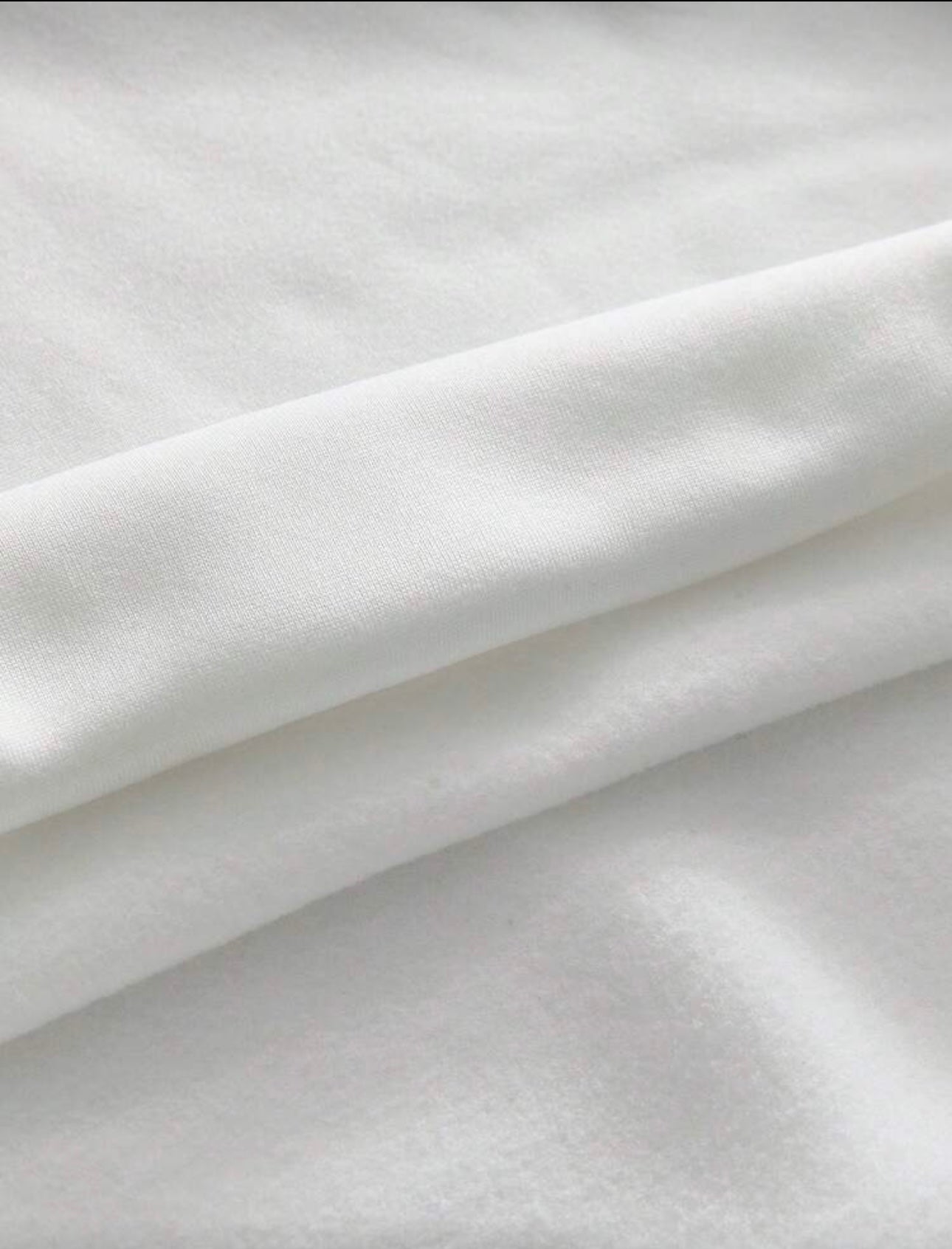 White AXEPEAK Fleece Knit pullover sweatshirt